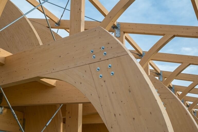 Glulam timber construction