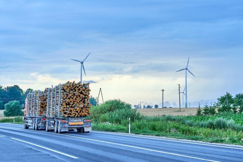 Timber and wind turbines