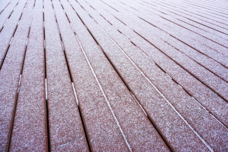 Snowy deck