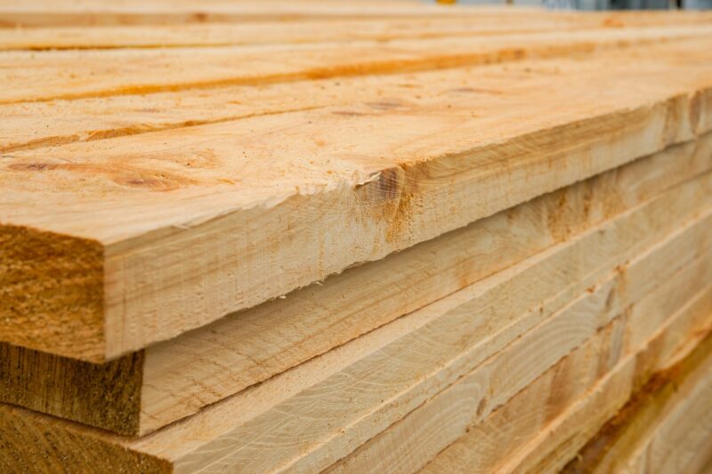 Examples stack of rough sawn timber