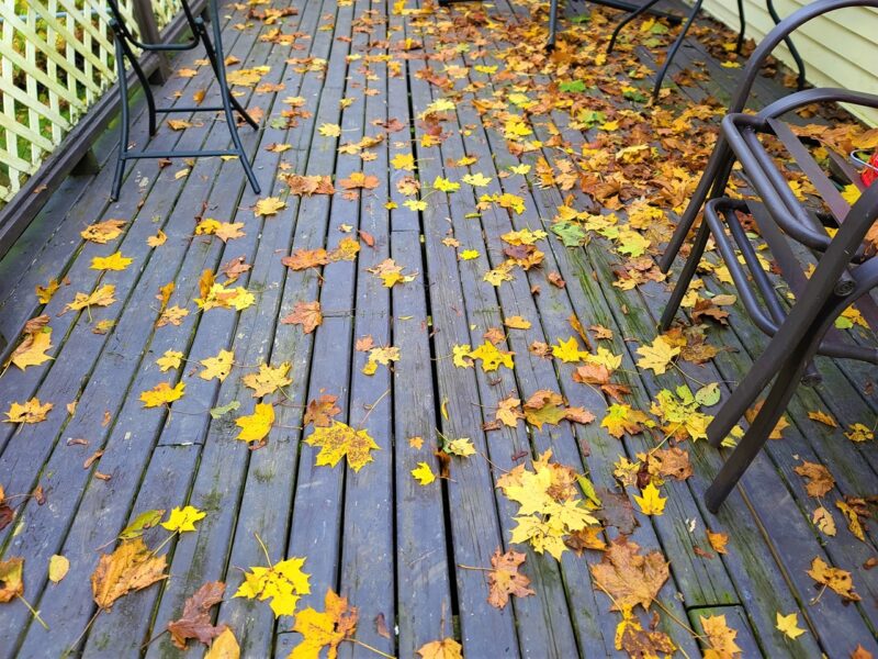 Making decking less slippery